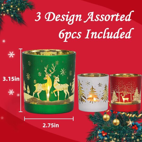 Christmas glass candle jar